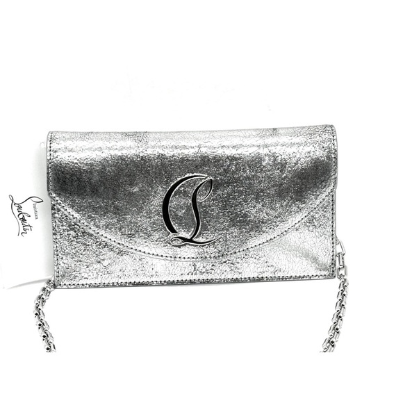 Christian Louboutin Metallic Silver Clutch - Picture 1 of 13